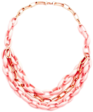Rózsaszín bizsu nyaklánc