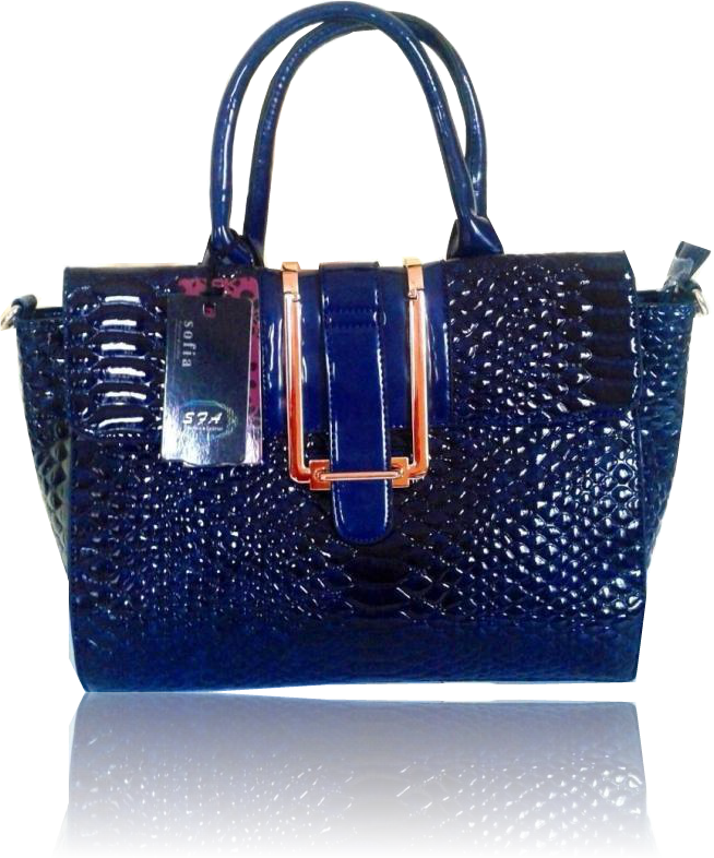 Sofia kék lakk női táska