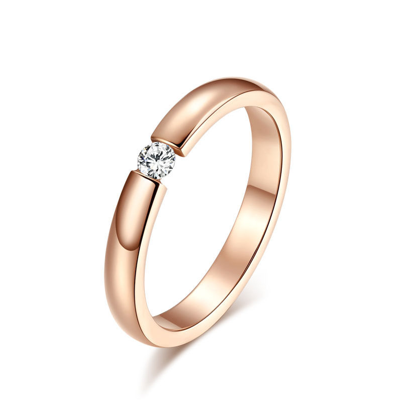 Rose Gold kristályos gyűrű