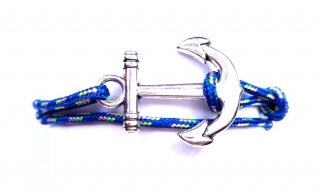 anchor horgony karkötő kék-zöld-rosa