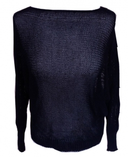 Fekete kötött pulóver