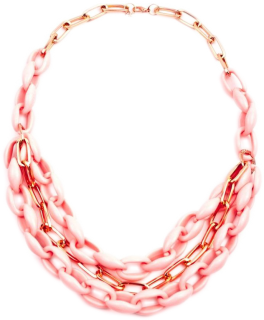 Rózsaszín bizsu nyaklánc